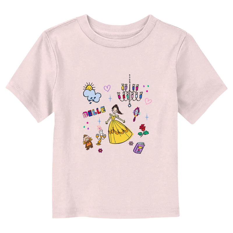 Toddler's Disney Princess Belle and Friends Doodles T-Shirt