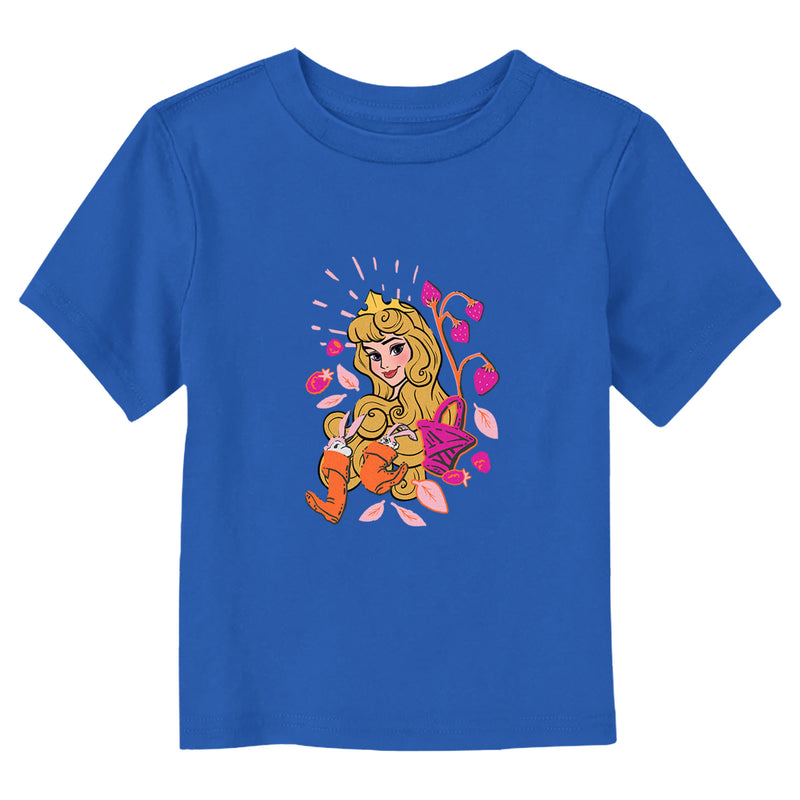 Toddler's Disney Princess Aurora Strawberries and Bunnies T-Shirt