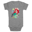 Infant's The Little Mermaid Ariel and Flounder Under the Sea Onesie