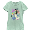 Girl's Mulan Floral Doodles T-Shirt