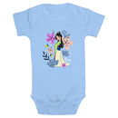 Infant's Mulan Princess Floral Doodles Onesie