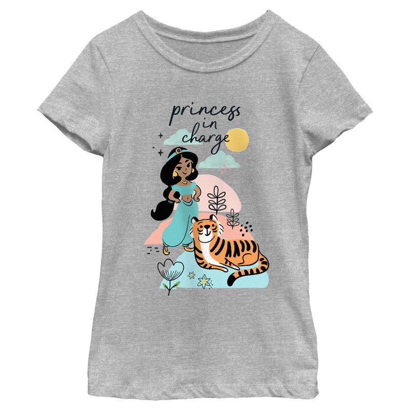 Girl's Aladdin Jasmine and Rajah Princess in Charge T-Shirt