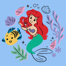 Infant's The Little Mermaid Ariel and Flounder Cute Drawing Onesie