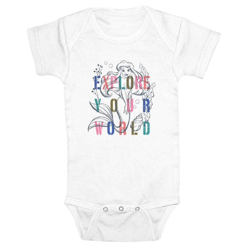 Infant's The Little Mermaid Ariel Sketch Explore Your World Onesie