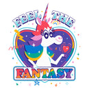 Men's Inside Out Rainbow Unicorn Feel the Fantasy T-Shirt