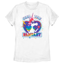 Women's Inside Out Rainbow Unicorn Feel the Fantasy T-Shirt