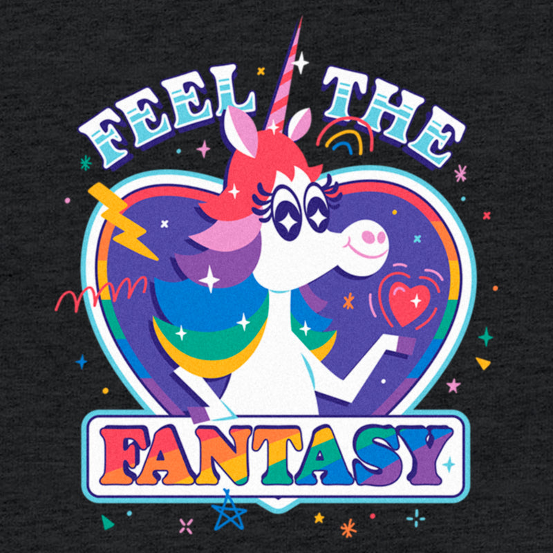 Women's Inside Out Rainbow Unicorn Feel the Fantasy Racerback Tank Top