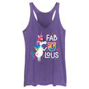 Women's Inside Out Rainbow Unicorn Fab U Lous Racerback Tank Top