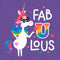 Women's Inside Out Rainbow Unicorn Fab U Lous Racerback Tank Top