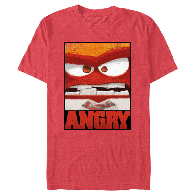 Men's Inside Out Angry Poster T-Shirt