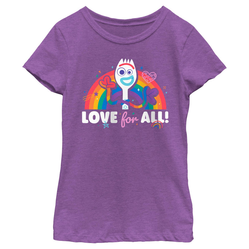 Girl's Toy Story Forky Love For All T-Shirt