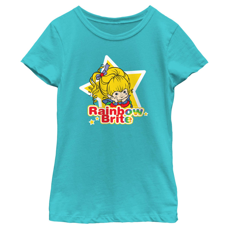 Girl's Rainbow Brite Star Portrait T-Shirt