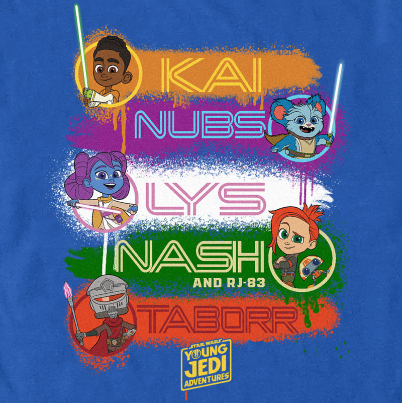 Men's Star Wars: Young Jedi Adventures Character Names T-Shirt