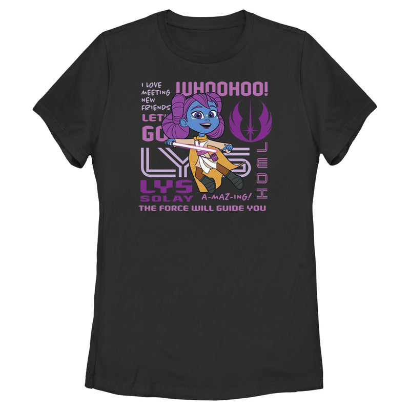 Women's Star Wars: Young Jedi Adventures Lys Solay Phrases T-Shirt