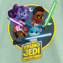 Girl's Star Wars: Young Jedi Adventures Lightsaber Group Logo T-Shirt