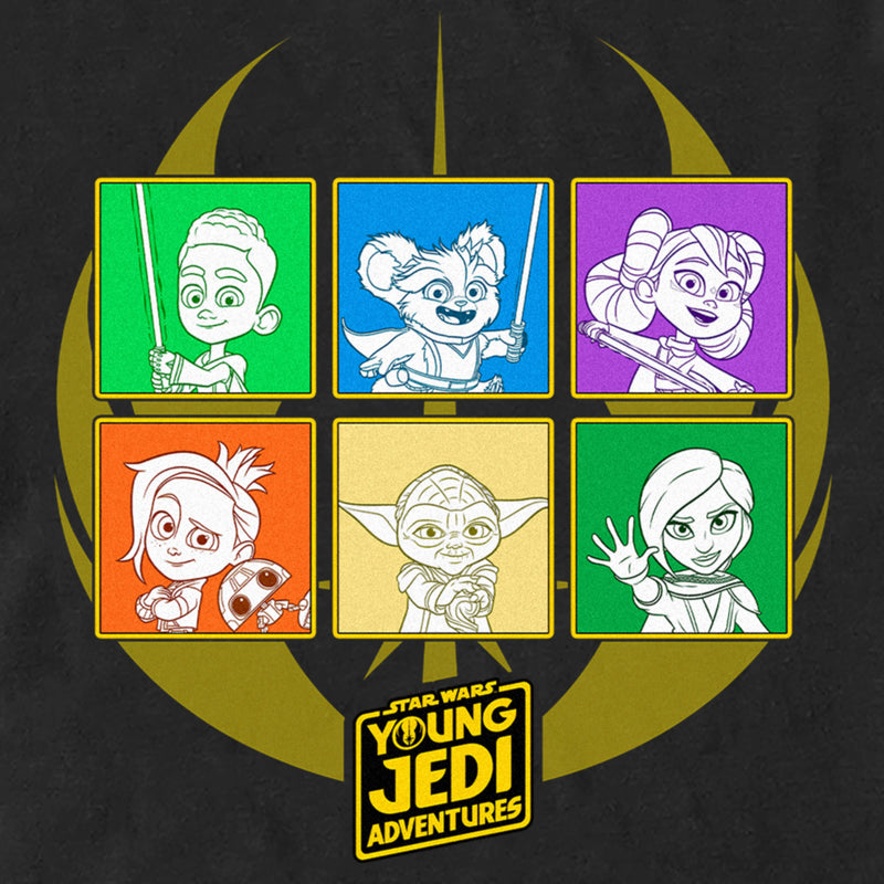 Men's Star Wars: Young Jedi Adventures Character Boxes T-Shirt