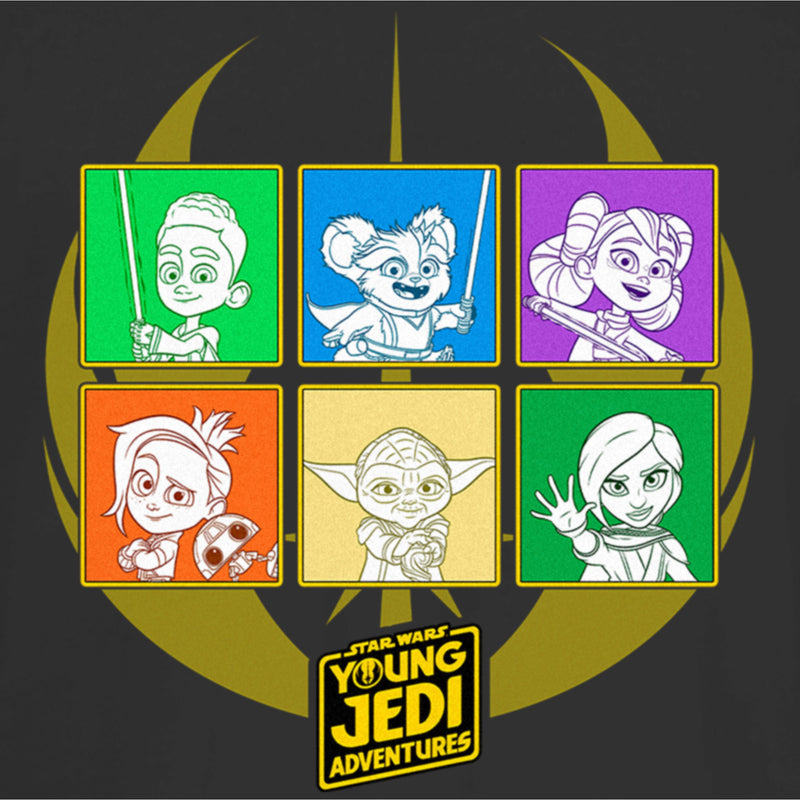 Junior's Star Wars: Young Jedi Adventures Character Boxes T-Shirt