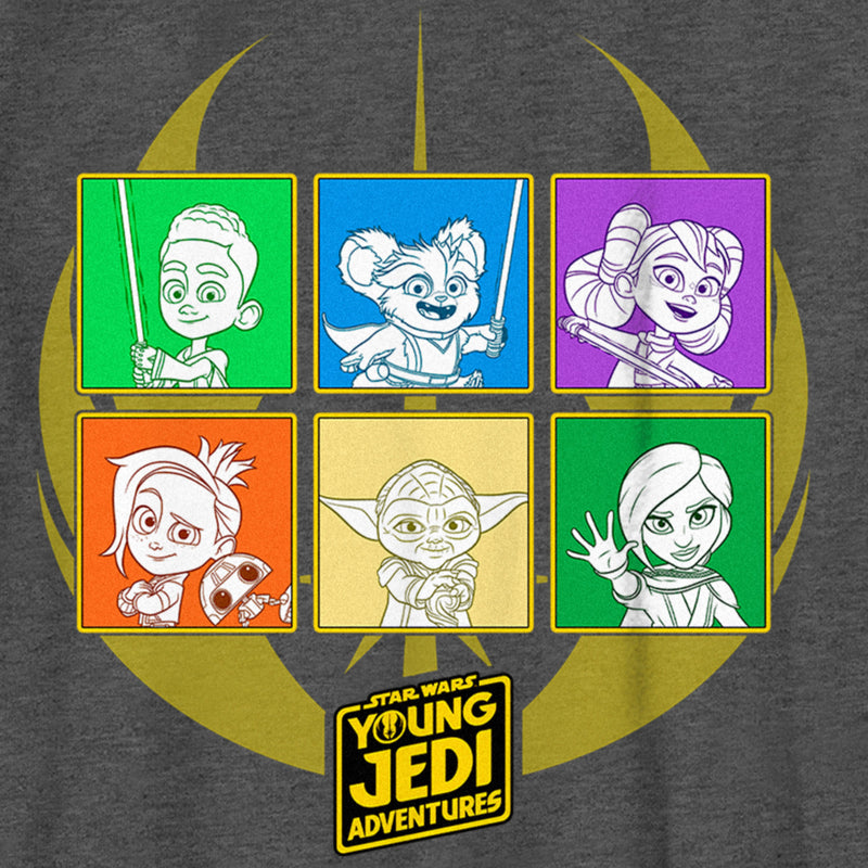 Boy's Star Wars: Young Jedi Adventures Character Boxes T-Shirt