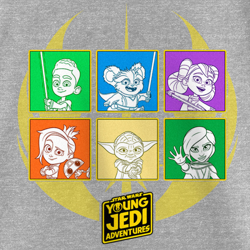 Girl's Star Wars: Young Jedi Adventures Character Boxes T-Shirt