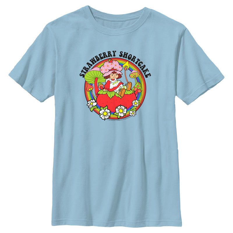 Boy's Strawberry Shortcake Flower Rainbow T-Shirt