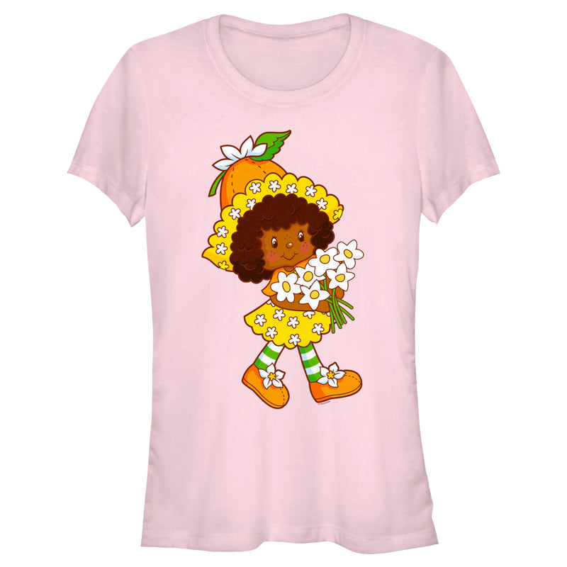 Junior's Strawberry Shortcake Blooming Orange Flower T-Shirt