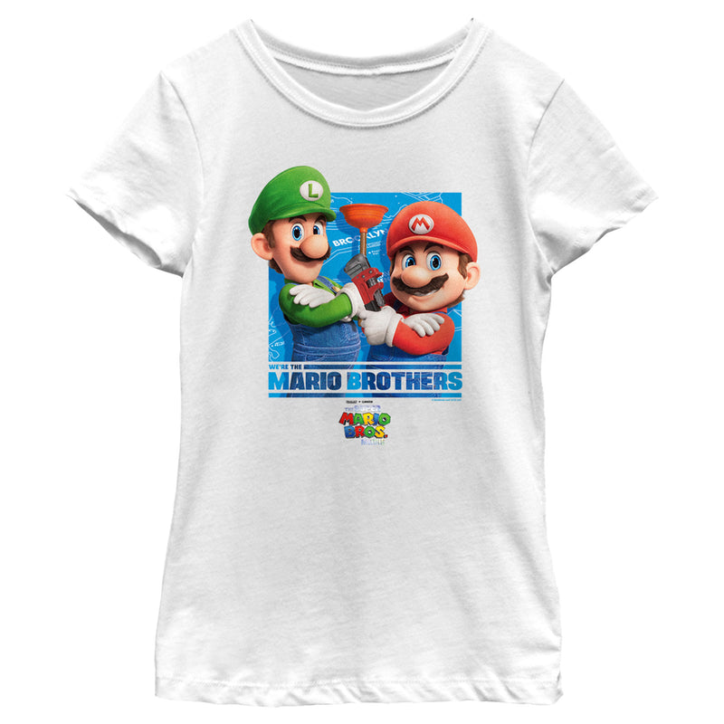 Girl's The Super Mario Bros. Movie We're the Mario Brothers T-Shirt