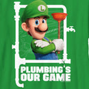 Boy's The Super Mario Bros. Movie Luigi Plumbing's Our Game T-Shirt