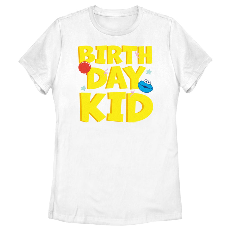 Women's Sesame Street Cookie Monster Birthday Kid T-Shirt