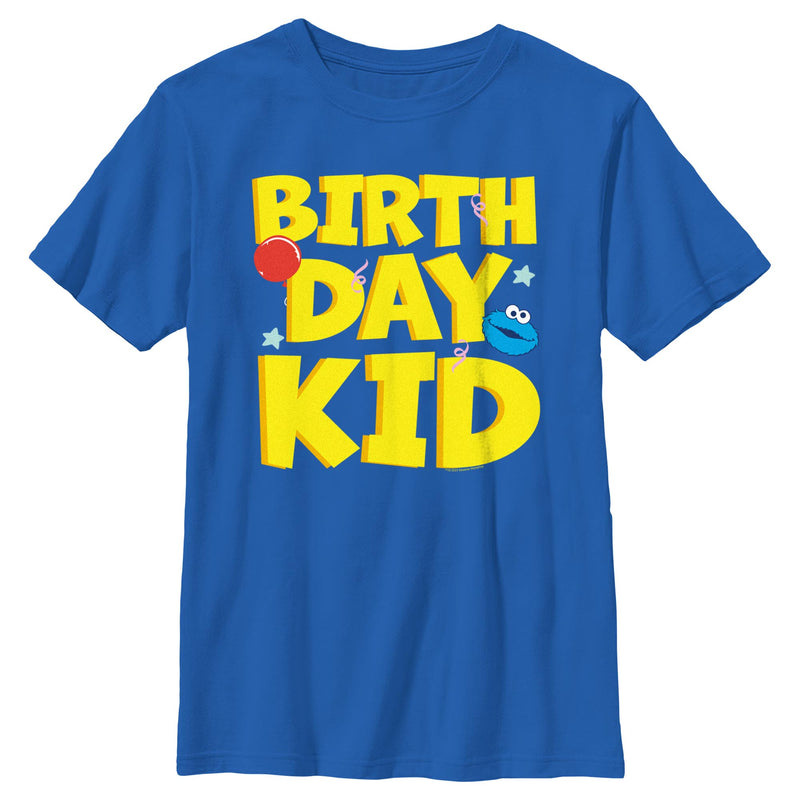 Boy's Sesame Street Cookie Monster Birthday Kid T-Shirt