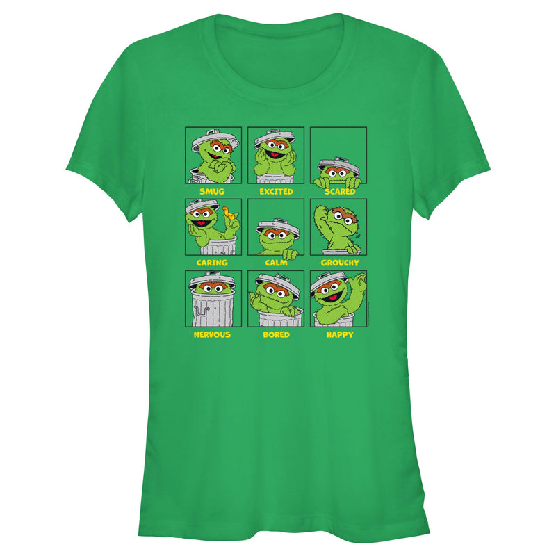 Junior's Sesame Street Emotions Of Oscar the Grouch T-Shirt