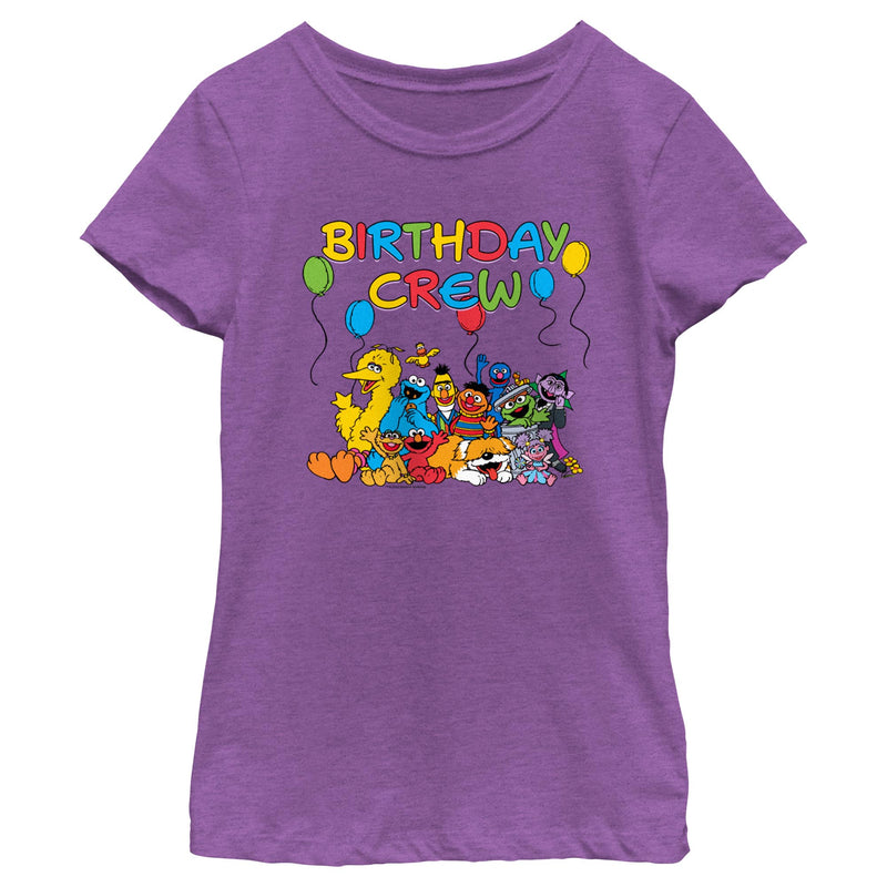 Girl's Sesame Street Birthday Crew T-Shirt