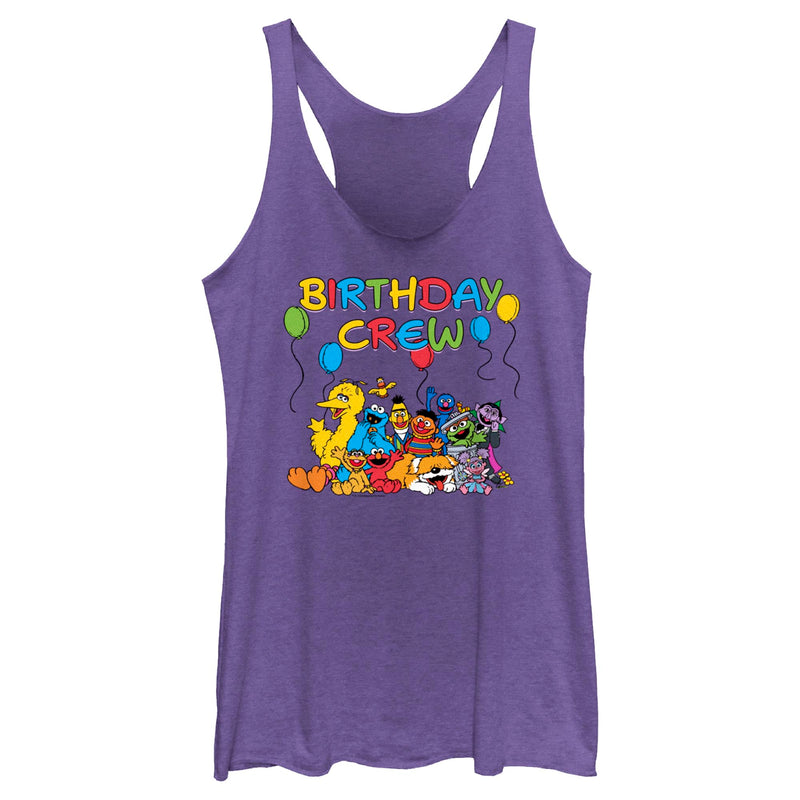 Women's Sesame Street Birthday Crew Racerback Tank Top