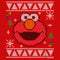 Boy's Sesame Street Elmo Face Ugly Christmas Sweater Print T-Shirt
