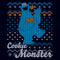 Women's Sesame Street Cookie Monster Ugly Christmas Sweater Print T-Shirt