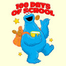 Men's Sesame Street Cookie Monster 100 Days of School T-Shirt