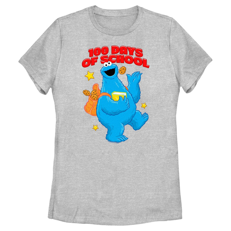 Women's Sesame Street Cookie Monster 100 Days of School T-Shirt