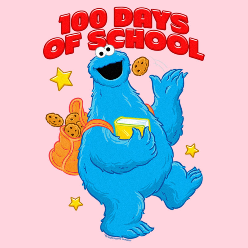 Junior's Sesame Street Cookie Monster 100 Days of School T-Shirt