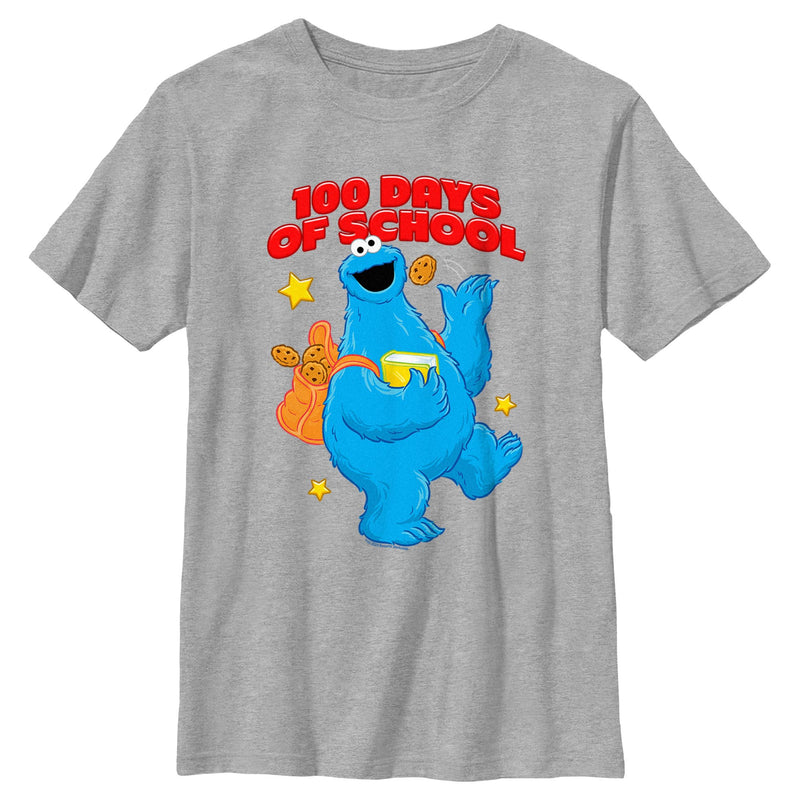 Boy's Sesame Street Cookie Monster 100 Days of School T-Shirt