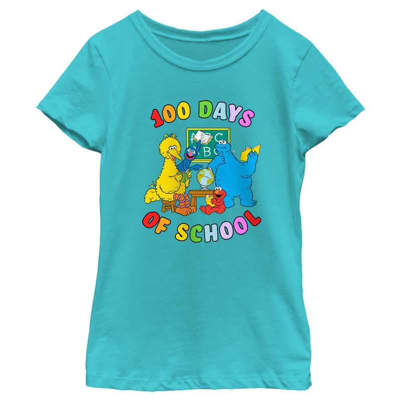 Girl's Sesame Street 100 Days of School Crew T-Shirt