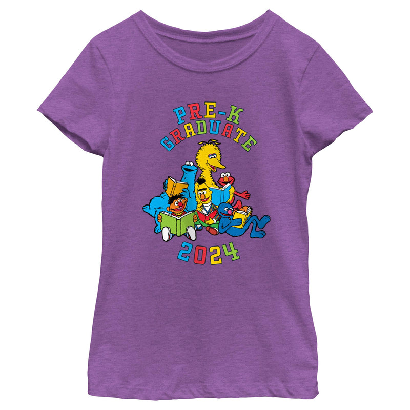 Girl's Sesame Street Pre-K Graduate 2024 T-Shirt