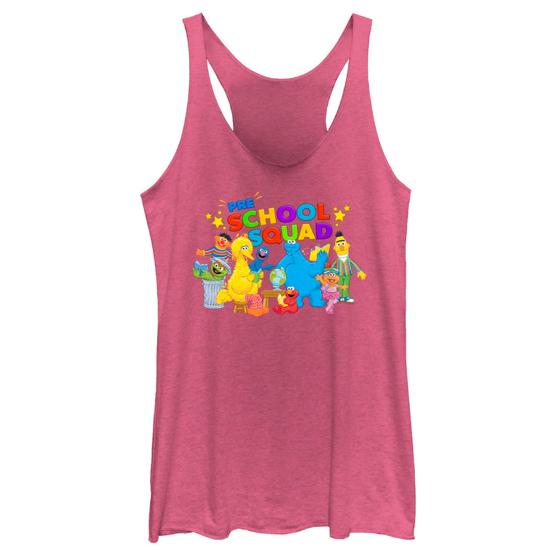 Women's Sesame Street Pre School Squad Racerback Tank Top