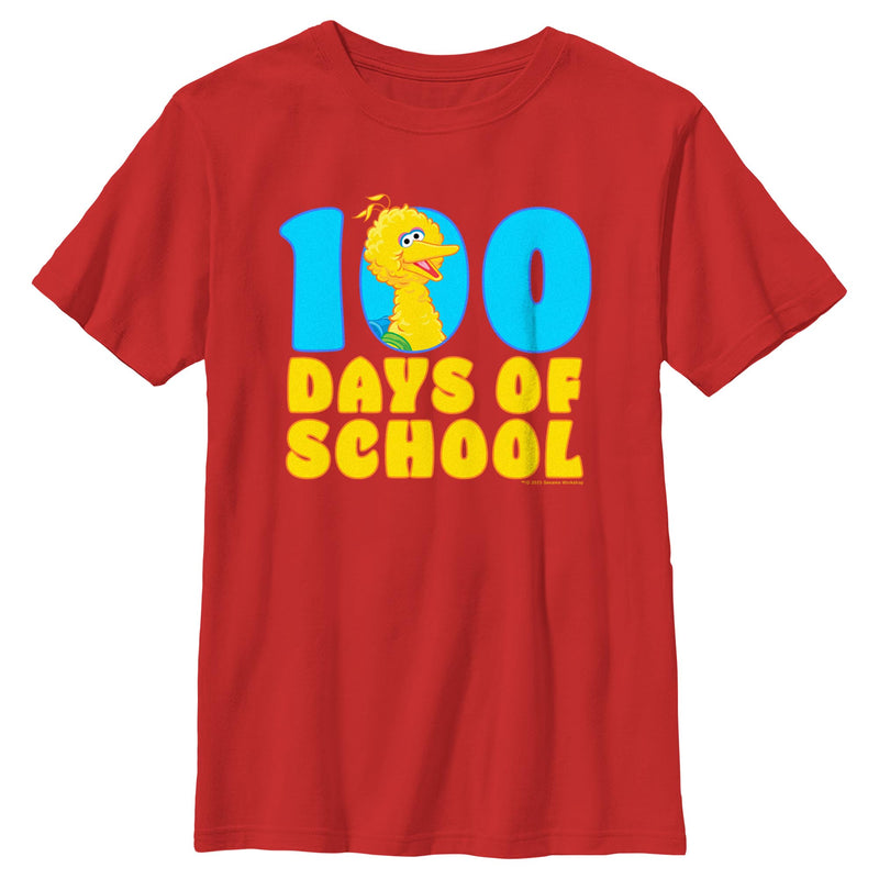 Boy's Sesame Street Big Bird 100 Days of School T-Shirt