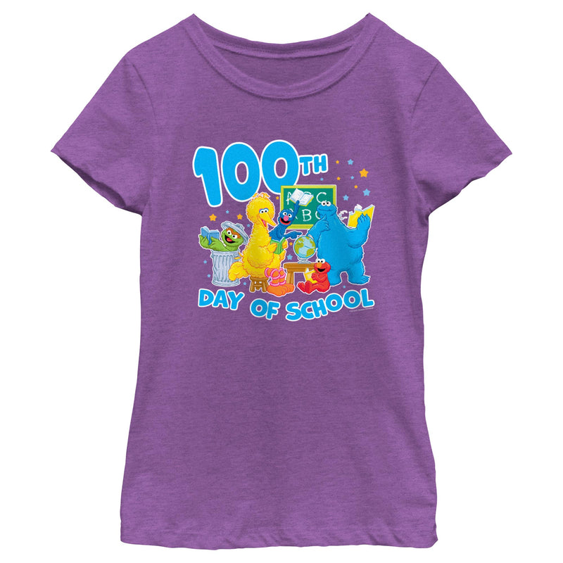 Girl's Sesame Street 100th Day of School T-Shirt