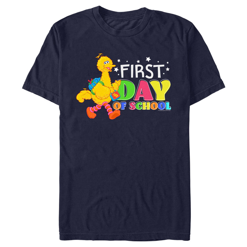 Men's Sesame Street Big Bird First Day of School T-Shirt