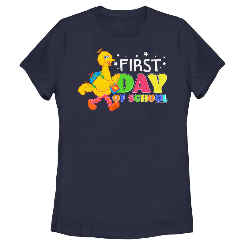 Women's Sesame Street Big Bird First Day of School T-Shirt