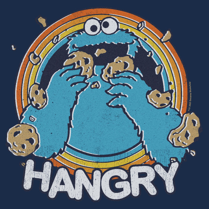 Men's Sesame Street Cookie Monster Retro Hangry T-Shirt