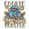 Men's Sesame Street Cookie Monster Om Nom Nom Tattoo T-Shirt