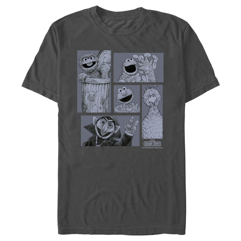 Men's Sesame Street Character Portraits T-Shirt