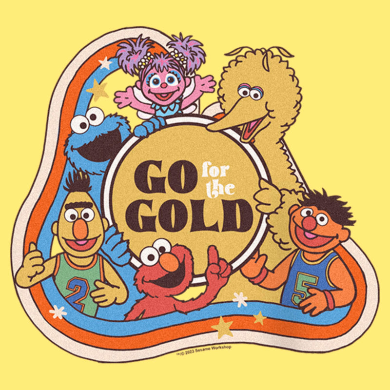 Junior's Sesame Street Go for the Gold Racerback Tank Top