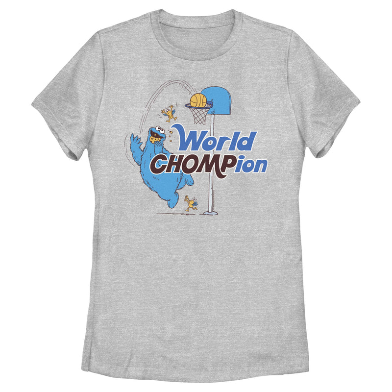 Women's Sesame Street Cookie Monster World Chompion T-Shirt